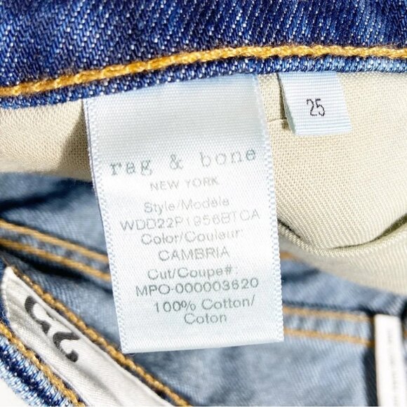 NWT Rag & Bone Dre Low Rise Jean Denim Shorts in Cambria Blue size 31 - Picture 6 of 7
